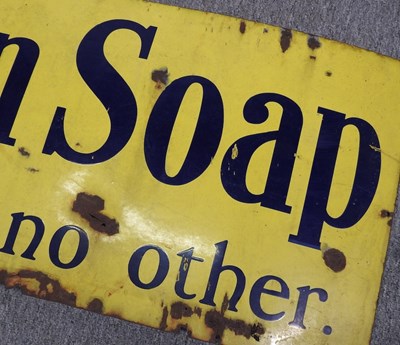 Lot 68 - A painted enamel advertising sign for 'Puritan...