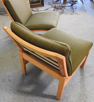 Lot 40 - A pair of 1970's lounge chairs, with loose...
