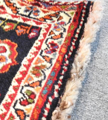 Lot 99 - A Persian qashqai runner, with floral designs,...