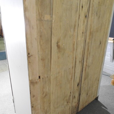 Lot 178 - A Victorian and later grey painted pine double...