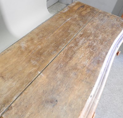 Lot 61 - An antique pine side cabinet, with three short...