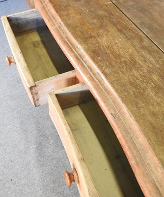 Lot 61 - An antique pine side cabinet, with three short...