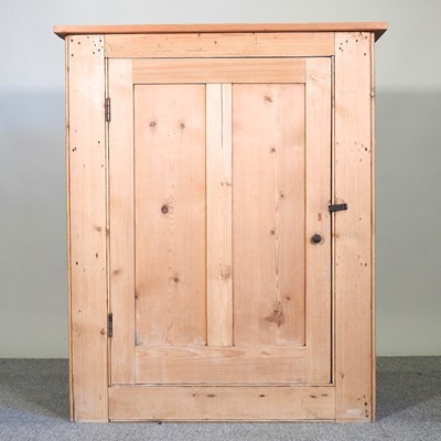 Lot 3 - An antique pine meat safe, with metal grille...