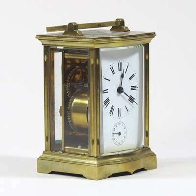 Lot 5 - An early 20th century brass cased carriage...