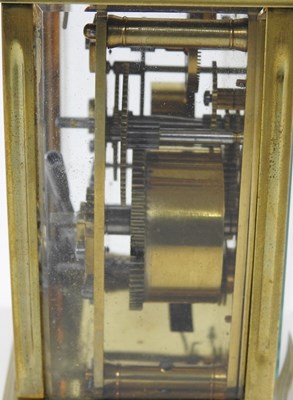 Lot 5 - An early 20th century brass cased carriage...