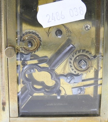Lot 5 - An early 20th century brass cased carriage...