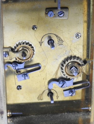 Lot 5 - An early 20th century brass cased carriage...