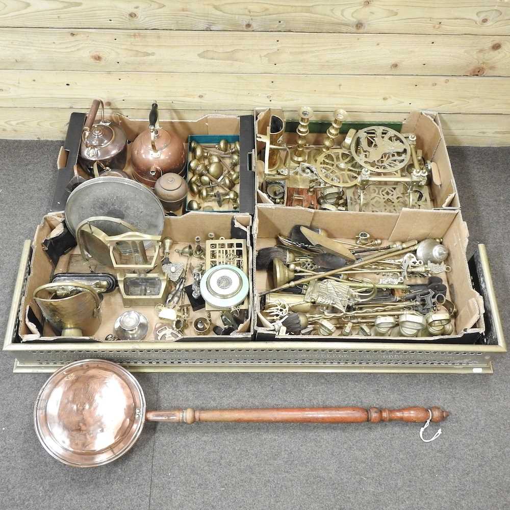 Lot 97 - A collection of 19th century and later metal...