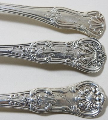 Lot 115 - A pair of Victorian silver Kings pattern...