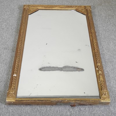 Lot 408 - A 19th century gilt framed wall mirror, with a...