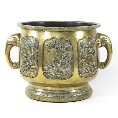 Lot 12 - An early 20th century Japanese bronze...