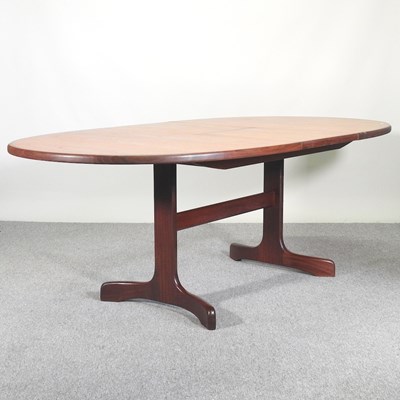 Lot 62 - A G-plan Fresco teak oval extending dining...