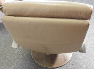 Lot 107 - A pair of 1980's cream leather upholstered...
