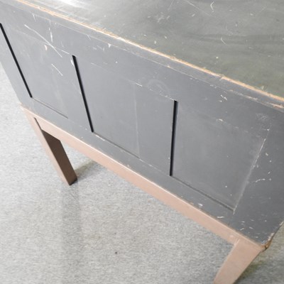Lot 21 - A mid 20th century painted plan chest,...