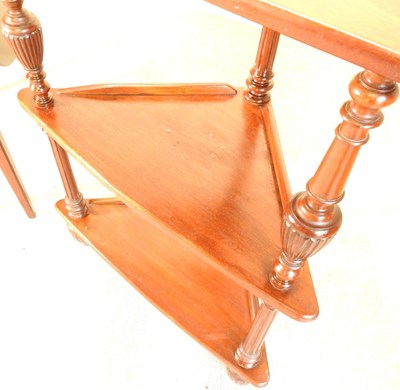 Lot 86 - A Victorian style corner whatnot, 78cm wide,...