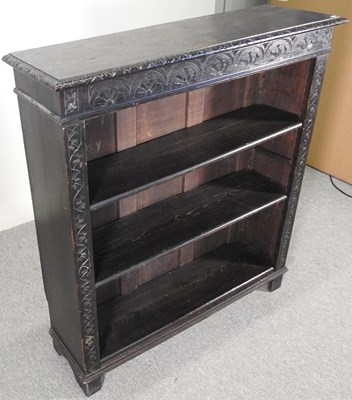 Lot 121 - An early 20th century carved oak dwarf open...