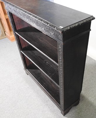 Lot 121 - An early 20th century carved oak dwarf open...