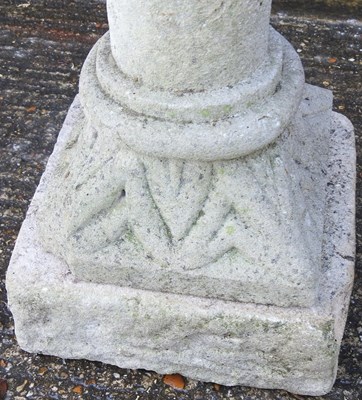 Lot 72 - A cast stone bird bath, 83cm high