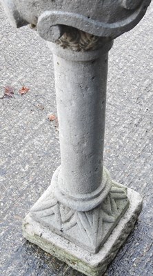 Lot 72 - A cast stone bird bath, 83cm high