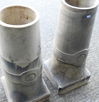 Lot 9 - A pair of chimney pots, highest 75cm (2)