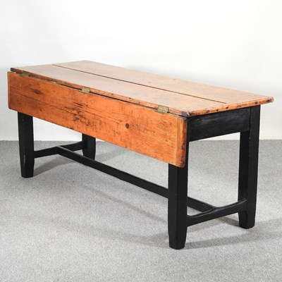 Lot 55 - A 19th century dining table, with a hinged...