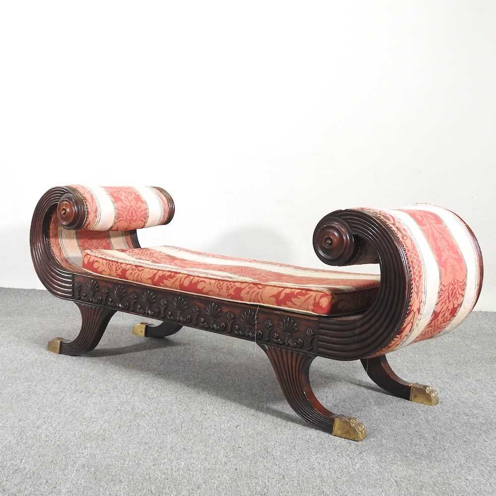 Lot 49 - A good quality Regency style carved mahogany...