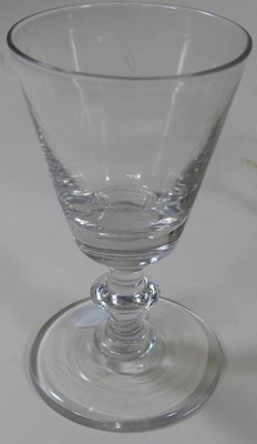 Lot 13 - A late 18th century firing glass, 11cm high,...