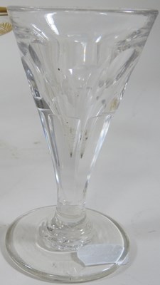 Lot 13 - A late 18th century firing glass, 11cm high,...