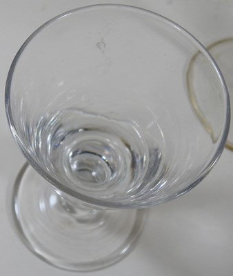 Lot 13 - A late 18th century firing glass, 11cm high,...