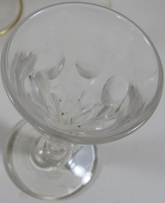 Lot 13 - A late 18th century firing glass, 11cm high,...