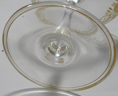 Lot 13 - A late 18th century firing glass, 11cm high,...