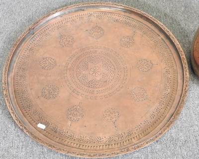 Lot 58 - A 19th century copper cauldron, with an iron...