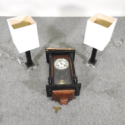 Lot 100 - A pair of table lamps, together with a Vienna...