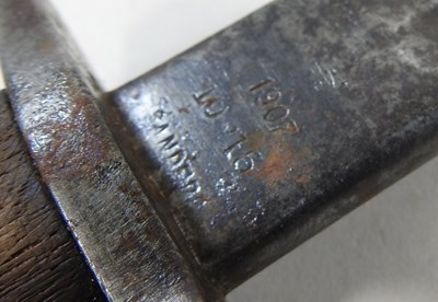 Lot 47 - An early 20th century 1907 pattern bayonet,...