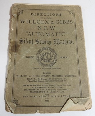 Lot 22 - A 19th century Willcox & Gibbs sewing machine,...