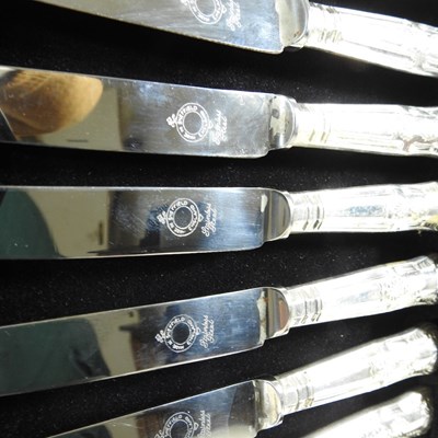 Lot 51 - A silver plated kings pattern twelve piece...