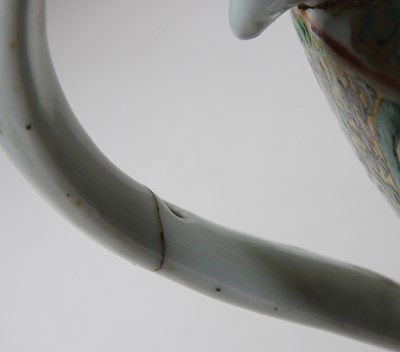 Lot 97 - A 19th century Chinese Canton porcelain teapot...