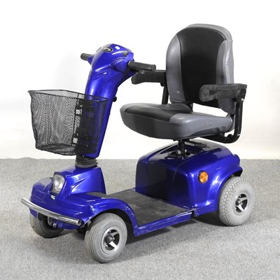 Lot 43 - A blue EGM electric mobility scooter, with...