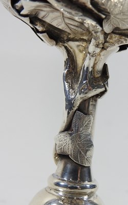 Lot 2 - A Victorian Irish silver goblet, having a vyne...