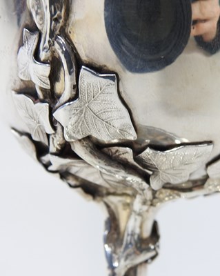 Lot 2 - A Victorian Irish silver goblet, having a vyne...