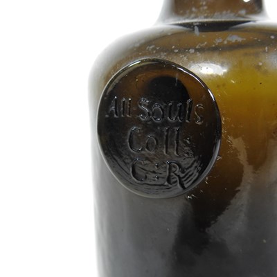 Lot 15 - An 18th century English brown glass sealed...
