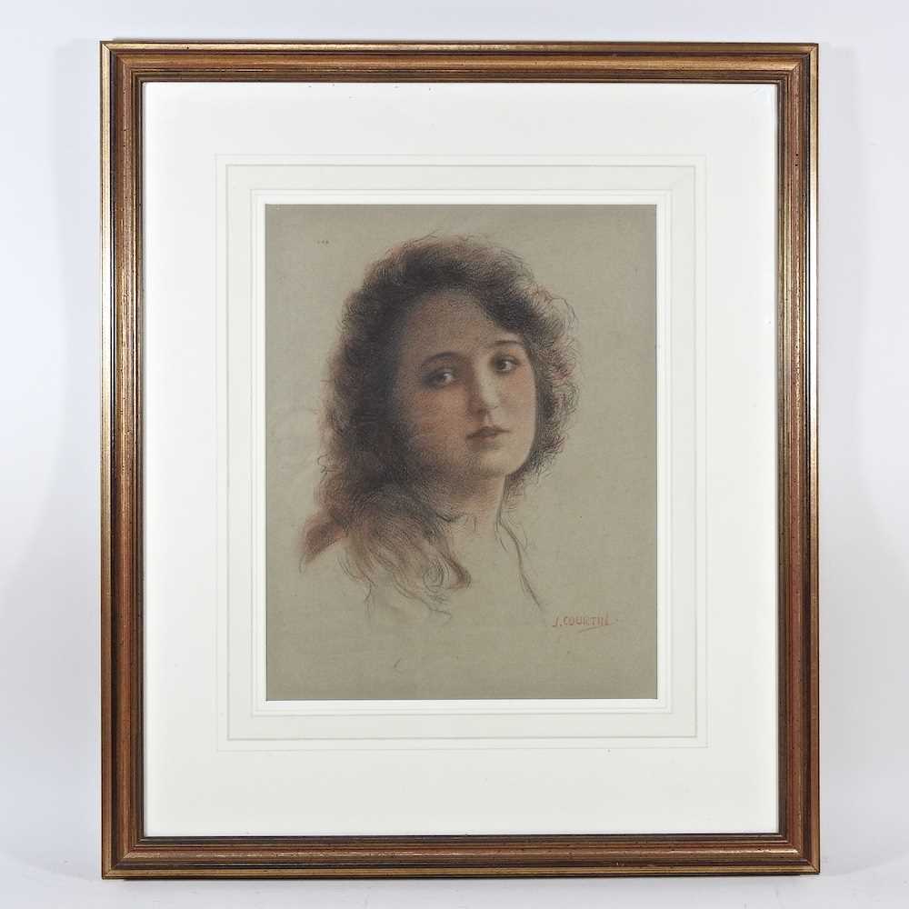 Lot 17 - J Courtin, late 19th/early 20th century, head...