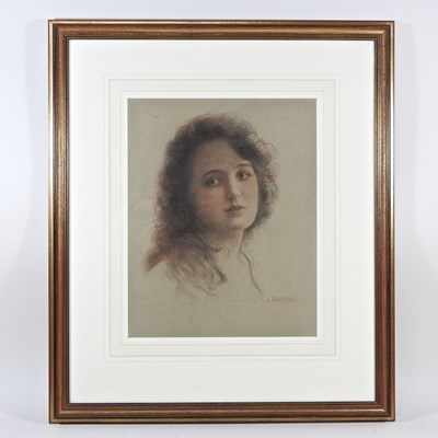 Lot 17 - J Courtin, late 19th/early 20th century, head...