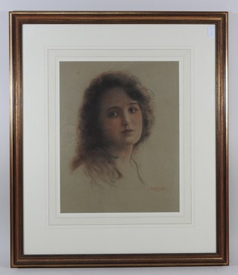 Lot 17 - J Courtin, late 19th/early 20th century, head...