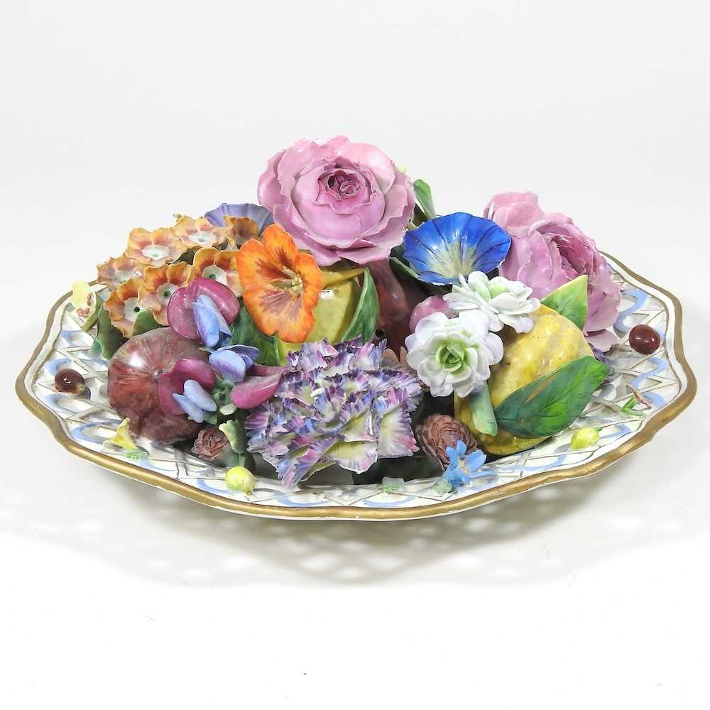 Lot 4 - A 19th century Meissen porcelain trompe l'oeil...