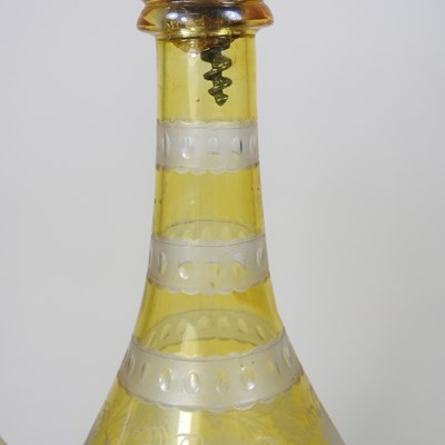 Lot 40 - A pair of 19th century yellow overlaid glass...