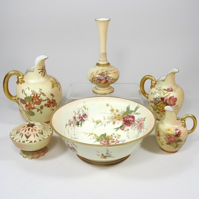 Lot 505 - A 19th century Royal Worcester blush ivory...