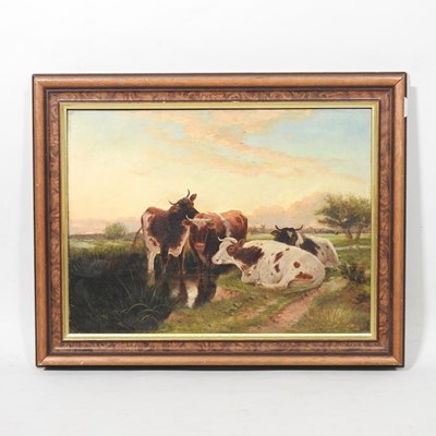 Lot 92 - English school, 19th century, landscape with,...