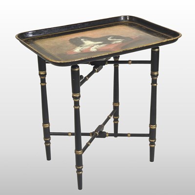 Lot 365 - A 19th century toleware serving tray