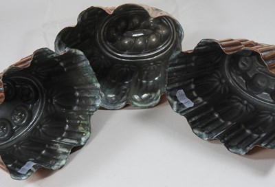 Lot 8 - A Victorian copper jelly mould, stamped H. L....